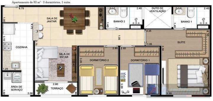 Apartamento à venda com 3 quartos, 83m² - Foto 5