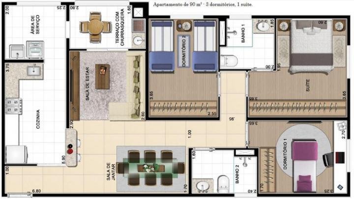 Apartamento à venda com 3 quartos, 83m² - Foto 6