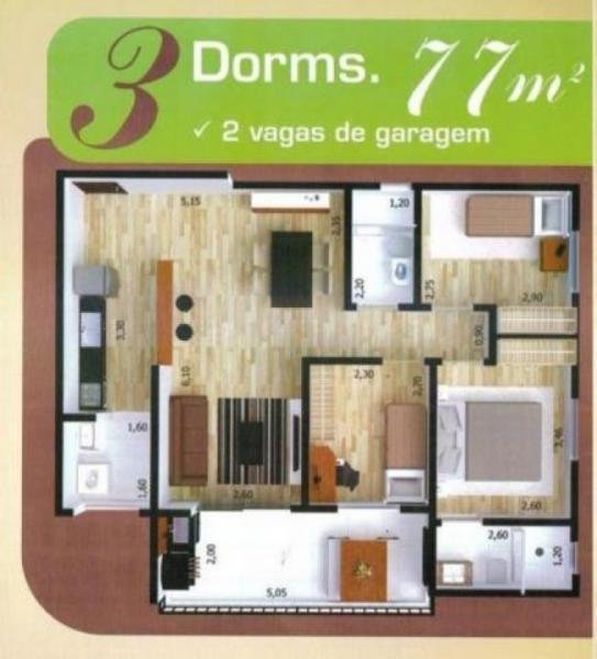 Apartamento à venda com 3 quartos, 77m² - Foto 4