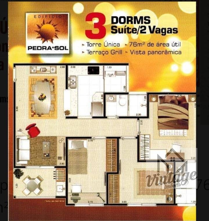 Apartamento à venda com 3 quartos, 76m² - Foto 2