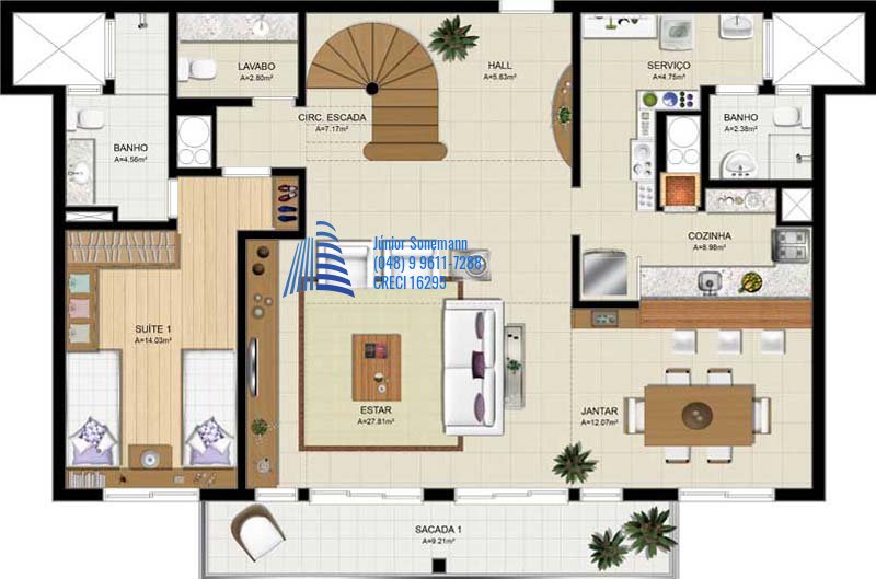 Apartamento à venda com 3 quartos, 203m² - Foto 22