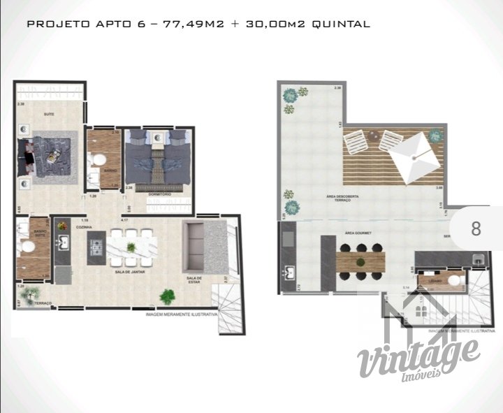 Apartamento à venda com 2 quartos, 62m² - Foto 2