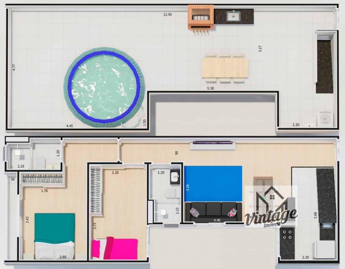 Apartamento à venda com 2 quartos, 61m² - Foto 3