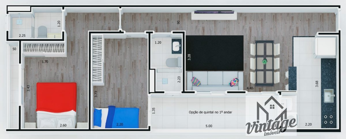 Apartamento à venda com 2 quartos, 61m² - Foto 4