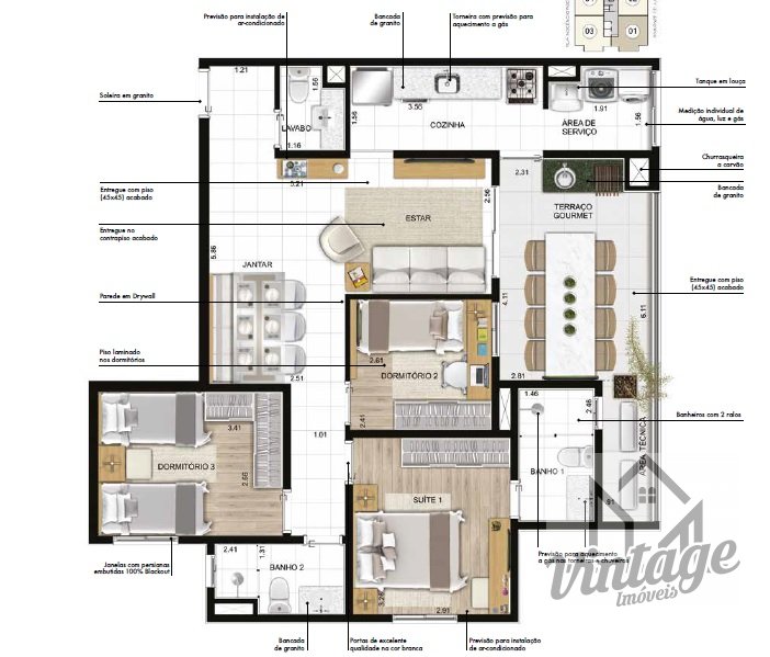 Apartamento à venda com 3 quartos, 88m² - Foto 15