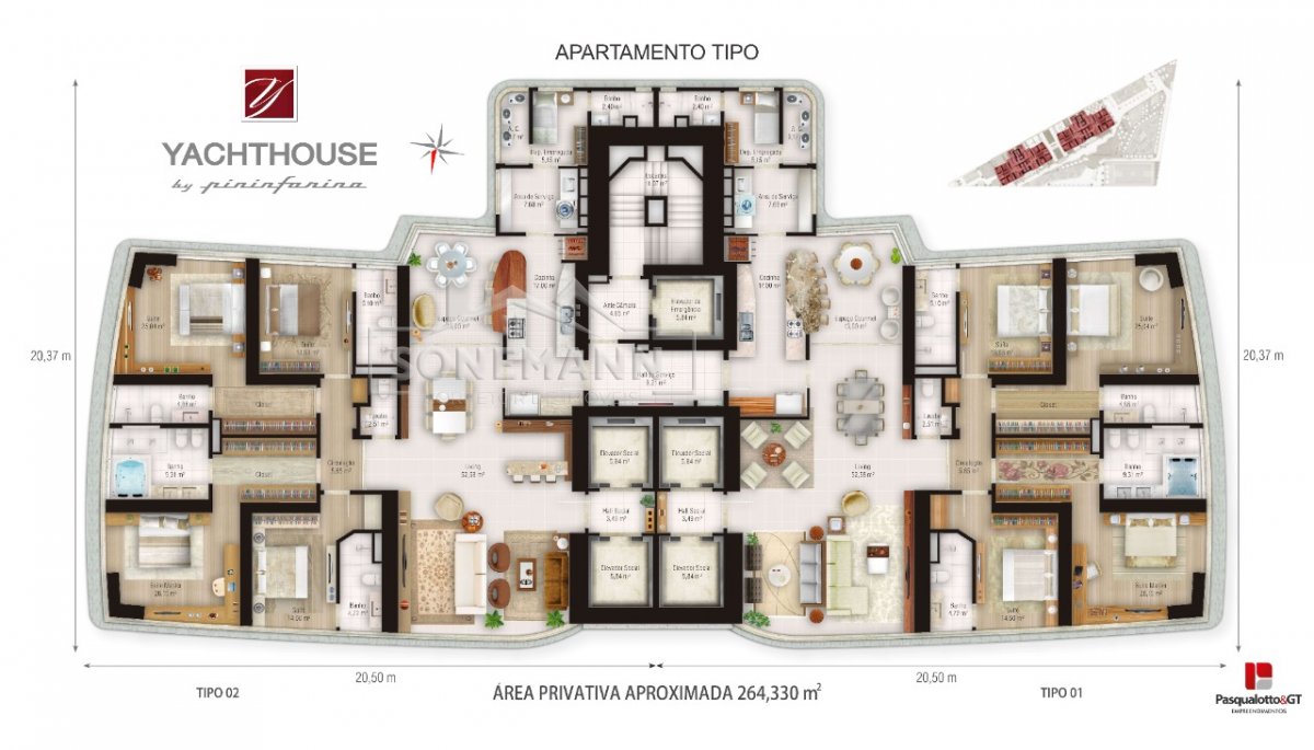 Apartamento à venda com 4 quartos, 257m² - Foto 24