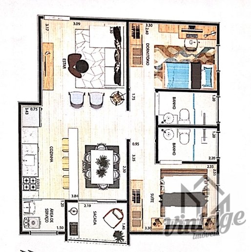 Apartamento à venda com 2 quartos, 57m² - Foto 4