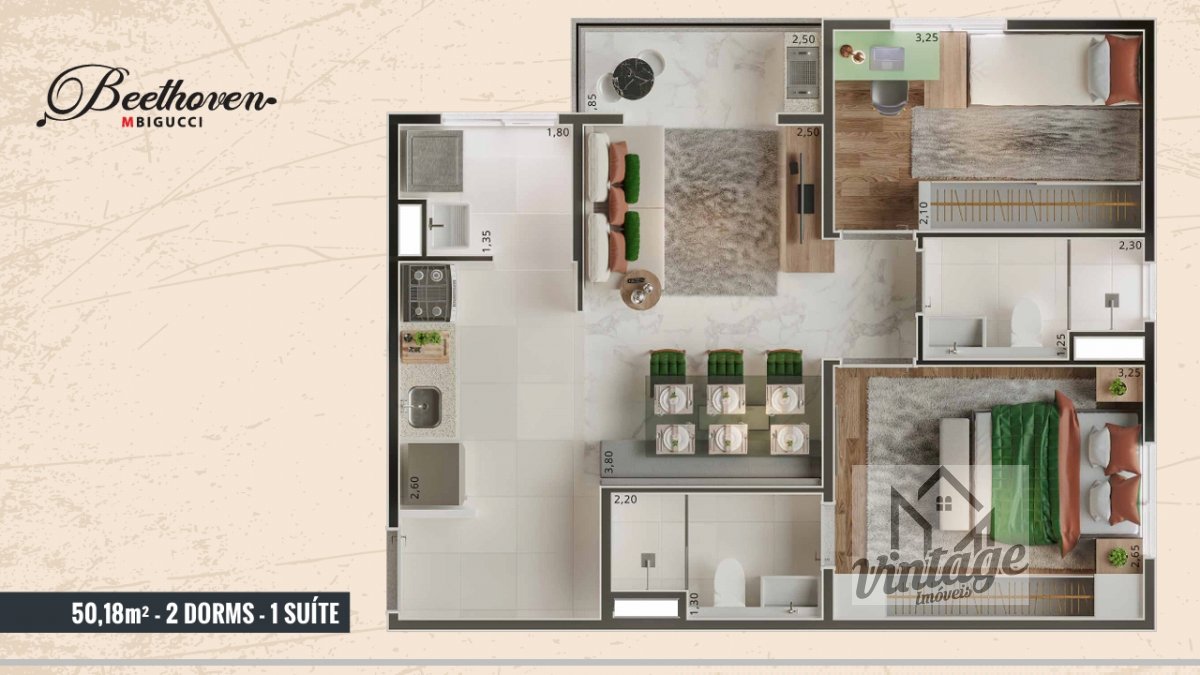 Apartamento à venda com 2 quartos, 50m² - Foto 6