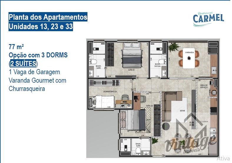 Apartamento à venda com 2 quartos, 60m² - Foto 6