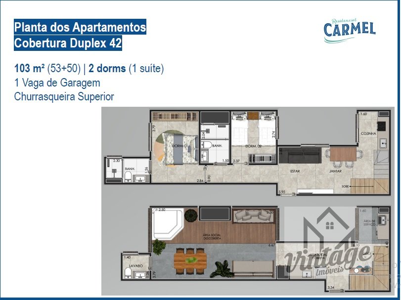 Apartamento à venda com 2 quartos, 60m² - Foto 9